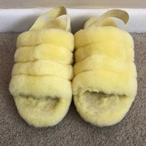 Yellow ugg sandals